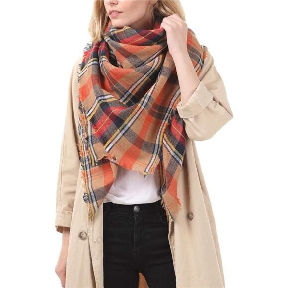 American Trends Women's Cozy Warm‎ Winter Fall Blanket Scarf Stylish Soft Chunky - Picture 3 of 7